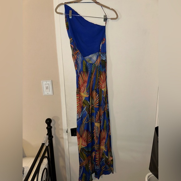FARM RIO Tropical One-Shoulder Backless Maxi Dress size Medium - Picture 8 of 10